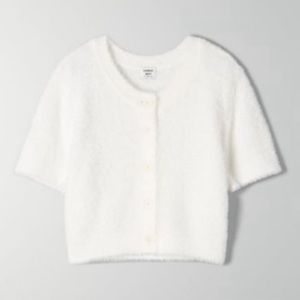 Aritzia Effie Fuzzy Cardigan Sweater